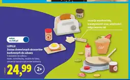 Lidl Zestaw drewnianych akcesoriów kuchennych do zabawy toster Lupilu oferta