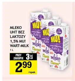 Gram Market Mleko UHT bez laktozy MU! Wart-Milk 1,5% oferta