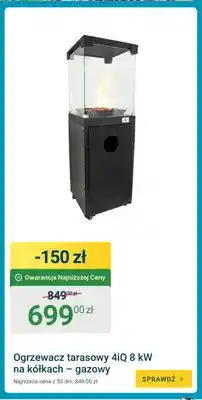 ERLI Ogrzewacz tarasowy 4iQ na kółkach gazowy oferta