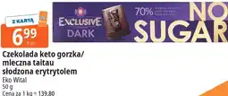 E.Leclerc Czekolada keto gorzka/mleczna Taitau słodzona erytrytolem oferta