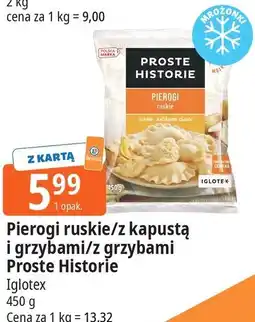 E.Leclerc Pierogi ruskie/z kapustą i grzybami/z grzybami Proste Historie Iglotex oferta