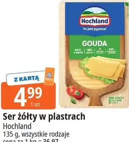 E.Leclerc Ser żółty w plastrach Hochland oferta