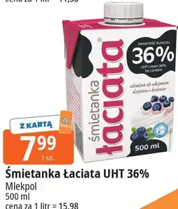 E.Leclerc Śmietanka Łaciata UHT 36% Mlekpol oferta