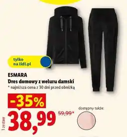 Lidl ESMARA Dres domowy z weluru damski oferta