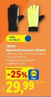 Lidl CRIVIT Rękawiczki termiczne softshell oferta