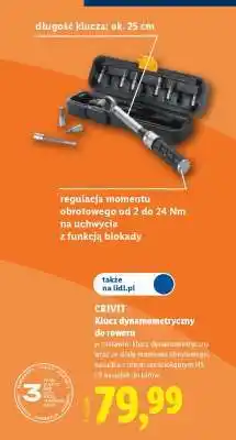 Lidl CRIVIT Klucz dynamometryczny do roweru oferta
