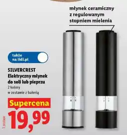 Lidl SILVERCREST Elektryczny młynek do soli lub pieprzu oferta