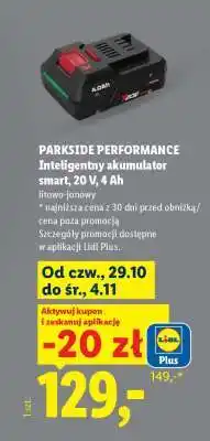 Lidl PARKSIDE PERFORMANCE Inteligentny akumulator smart, 20 V, 4 Ah oferta