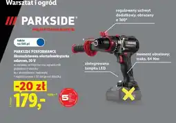 Lidl PARKSIDE PERFORMANCE Akumulatorowa wiertarkowkrętarka udarowa, 20 V oferta