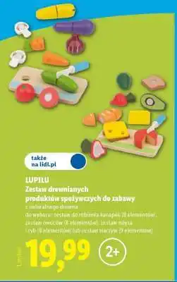 Lidl LUPILU Zestaw drewnianych produktów spożywczych do zabawy oferta