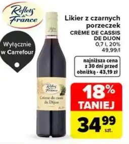 Carrefour Reflets de France Crème de Cassis de Dijon oferta