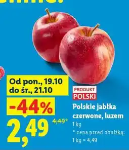 Lidl Polskie jabłka czerwone, luzem oferta