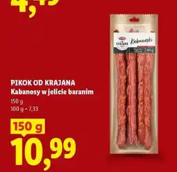 Lidl PIKOK OD KRAJANA Kabanosy w jelicie baranim oferta