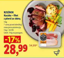 Lidl Rzeźnik Kaczka – filet z piersi ze skórą oferta