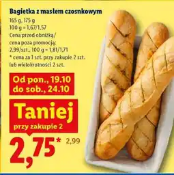 Lidl Bagietka z masłem czosnkowym oferta