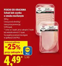 Lidl Pikok Od Krajana Schab lub szynka o smaku maślanym oferta