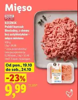 Lidl Polski kurczak Biesiadny, mięso mielone oferta