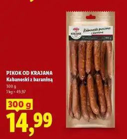 Lidl PIKOK OD KRAJANA Kabanoski z baraniną oferta