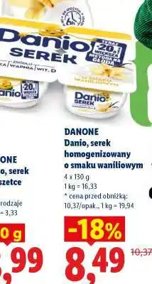 Lidl DANONE Danio, serek homogenizowany o smaku waniliowym oferta