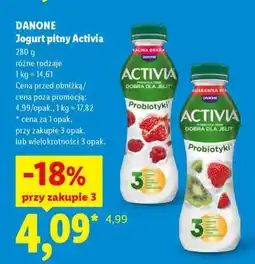 Lidl DANONE Jogurt pitny Activia oferta