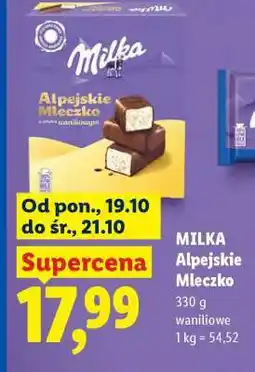 Lidl Milka Alpejskie Mleczko oferta