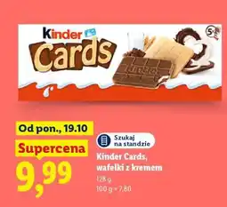 Lidl Kinder cards wafelki z kremem oferta
