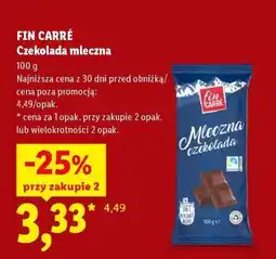 Lidl FIN CARRÉ Czekolada mleczna oferta