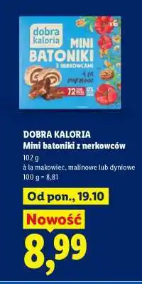 Lidl Dobra Kaloria Mini batoniki z nerkowców oferta
