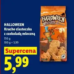 Lidl HALLOWEEN Kruche ciasteczka z czekoladą mleczną oferta