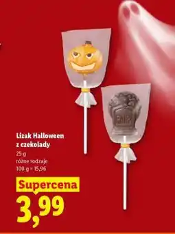 Lidl Lizak Halloween z czekolady oferta