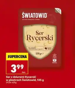 Biedronka Ser z dziurami Rycerski w plastrach Światowid , 135 g oferta