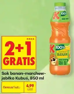 Biedronka Sok banan-marchew-jabłko Kubuś oferta