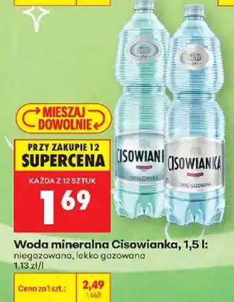 Biedronka Woda mineralna Cisowianka oferta