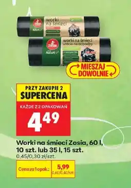Biedronka Worki na śmieci Zosia oferta