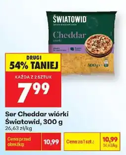 Biedronka Ser Cheddar wiórki Światowid oferta