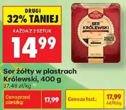 Biedronka Ser żółty w plastrach Królewski oferta