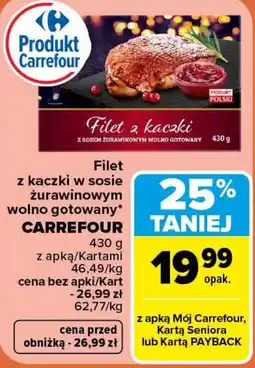 Carrefour Market Filet z kaczki z sosem żurawinowym oferta