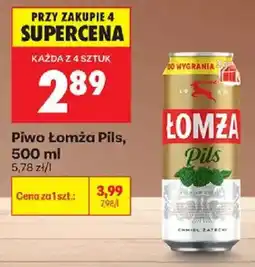 Biedronka Piwo Łomża Pils oferta