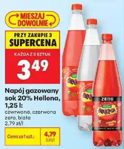 Biedronka Napój gazowany sok 20% Hellena oferta