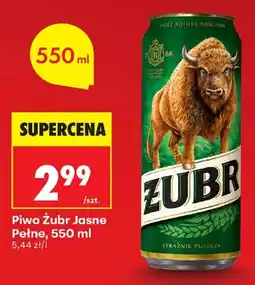 Biedronka Piwo Żubr Jasne Pełne oferta