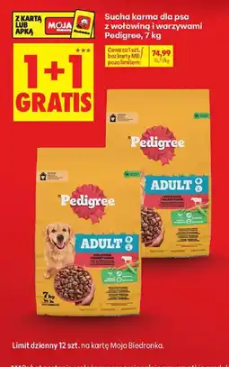 Biedronka Sucha karma dla psa z wołowiną i warzywami Pedigree oferta