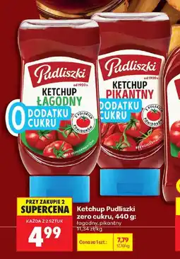 Biedronka Ketchup Pudliszki zero cukru oferta
