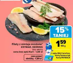 Carrefour Market Filety z mintaja mrożone* KRYMAR, HERRING oferta