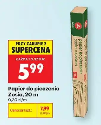 Biedronka Papier do pieczenia Zosia oferta