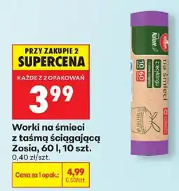 Biedronka Worki na śmieci z taśmą ściągającą Zosia oferta