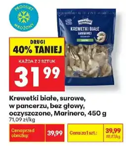 Biedronka Krewetki Białe, surowe, w pancerzu, bez głowy, oczyszczone, Marinero oferta