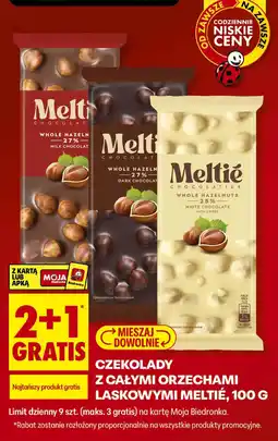Biedronka Czekolady z całymi orzechami laskowymi Meltié oferta