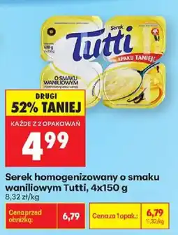 Biedronka Serek homogenizowany o smaku waniliowym Tutti oferta