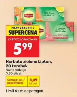 Biedronka Herbata zielona Lipton oferta