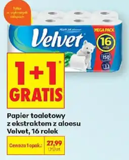 Biedronka Papier toaletowy z ekstraktem z aloesu Velvet oferta